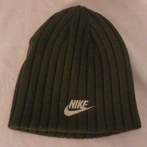 NIKE | OS - one size | Reversible Nike Logo Beanie In Neutral Tone & Olive Green